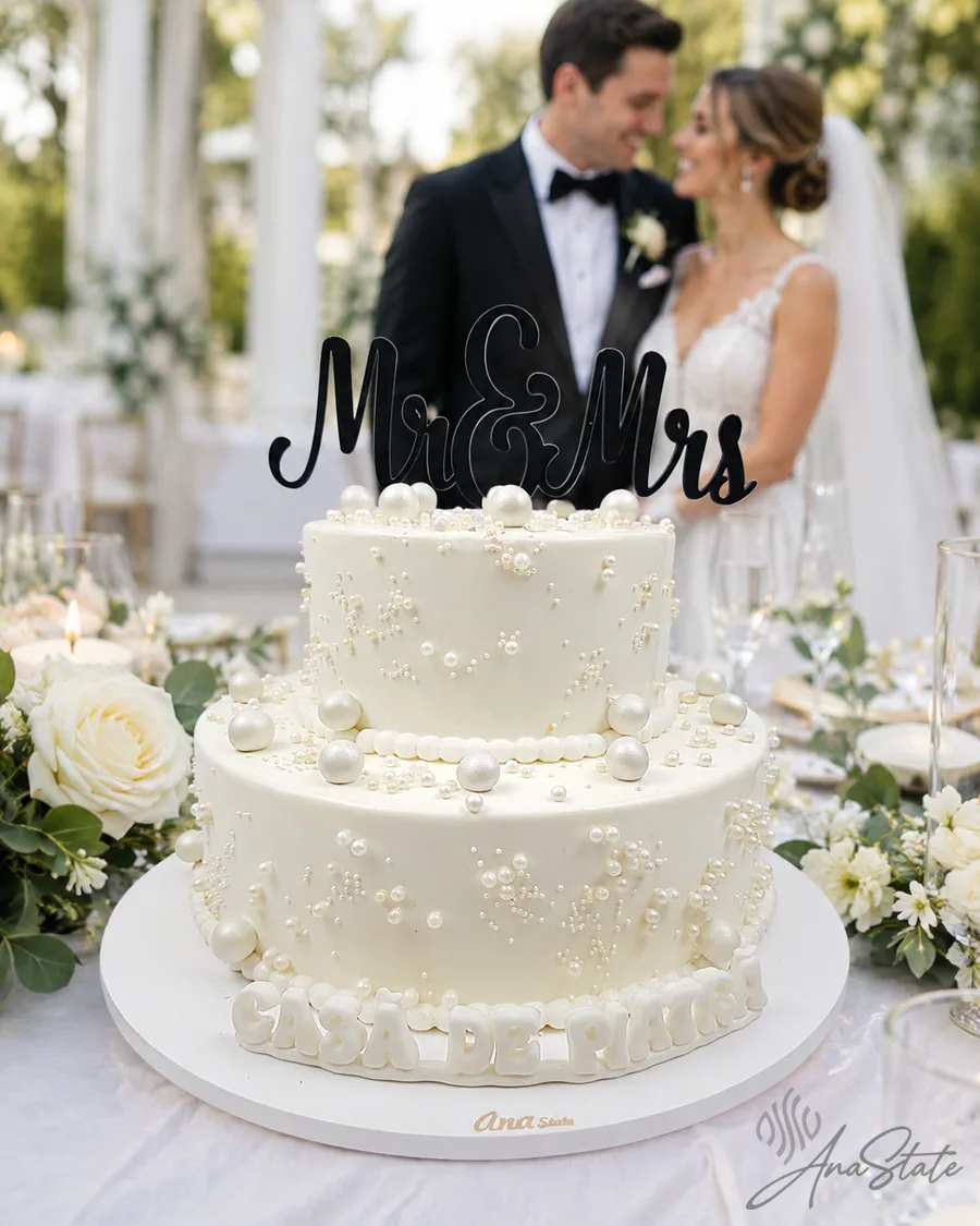 Tort de nuntă selecție Ana State Ploiești - foto 4