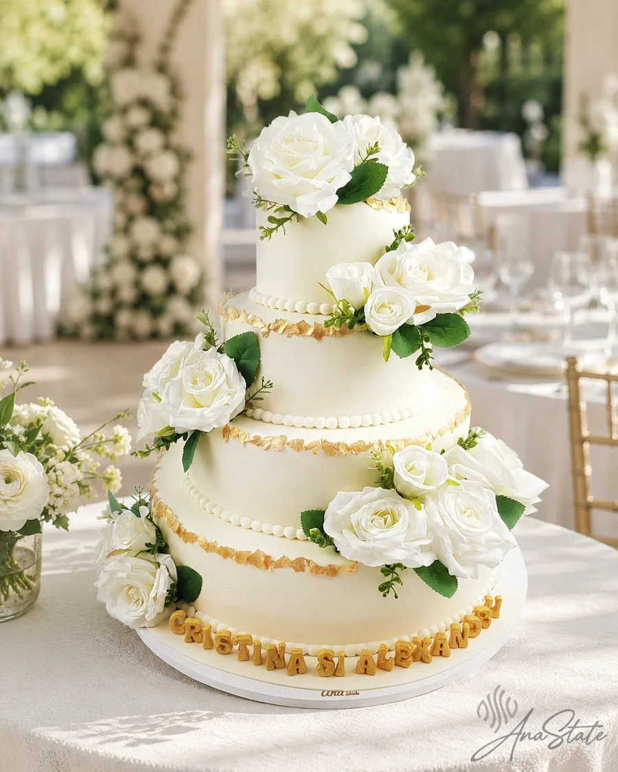Tort de nuntă selecție Ana State Ploiești - foto 19